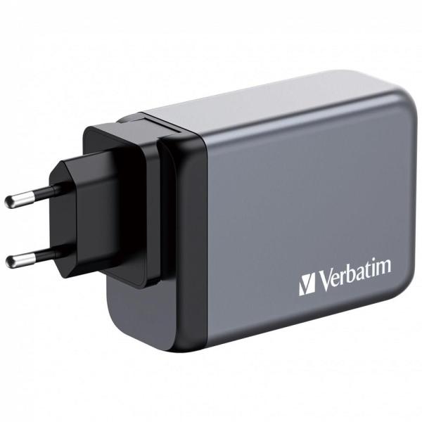 VERBATIM GaN Nabíječka do sítě GNC-200,  200W,  3x USB-C,  1x USB