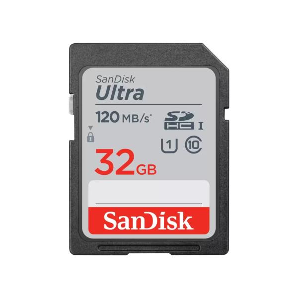 SanDisk SDHC karta 32GB Ultra (R:120/ W:120 MB/ s,  UHS-I,  C10)