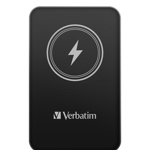 VERBATIM Powerbanka Charge "n" Go, Magnetická, 5000 mAh, USB-C, Černá