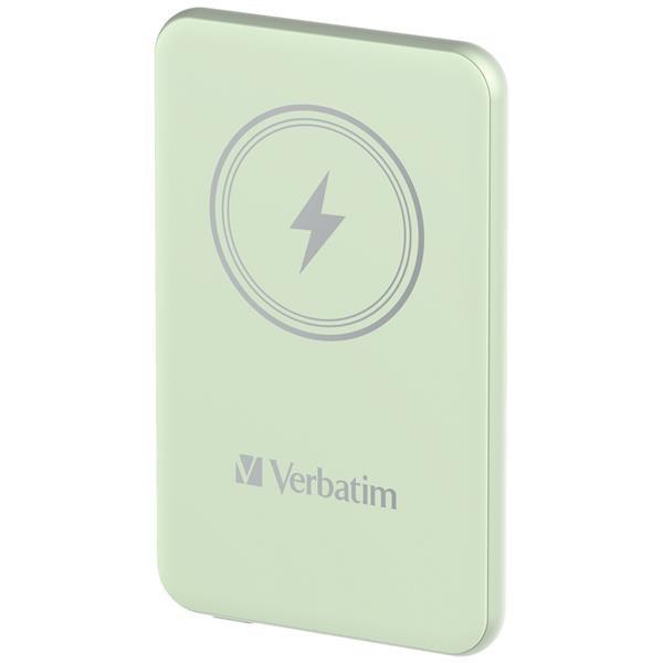 VERBATIM Powerbanka Charge "n" Go,  Magnetická,  5000 mAh,  USB-C,  Zelená