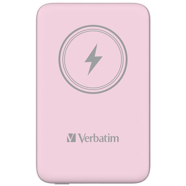 VERBATIM Powerbanka Charge "n" Go,  Magnetická,  10000 mAh,  USB-C,  Růžová