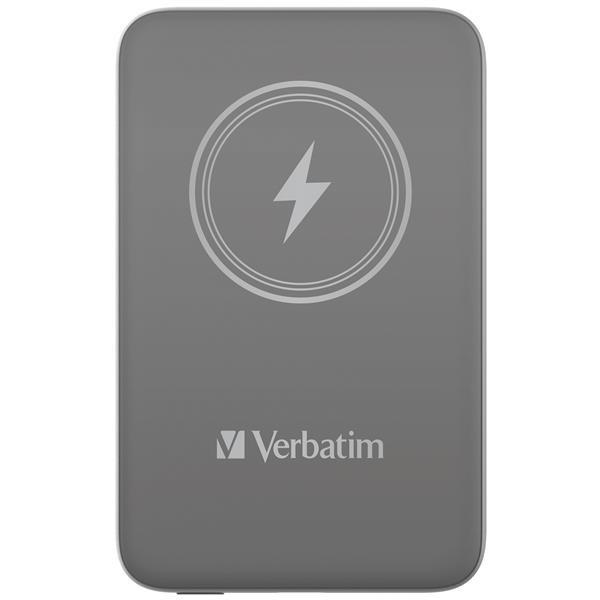 VERBATIM Powerbanka Charge "n" Go,  Magnetická,  10000 mAh,  USB-C,  Šedá