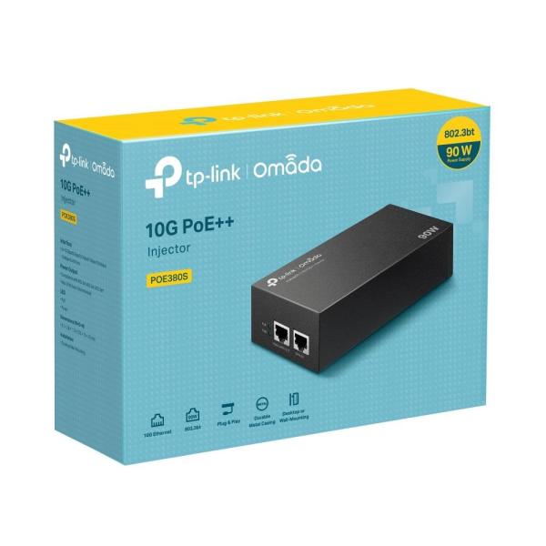 TP-Link POE380S PoE++ injektor (2x10GbE, 802.3af/at/bt, 90W)3