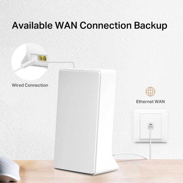 Mercusys MB130-4G WiFi5 router (AC1200,  4G LTE,  2, 4GHz/ 5GHz,  1x100Mb/ s LAN/ WAN, 1x100Mb/ s LAN, 1xnanoSIM)0