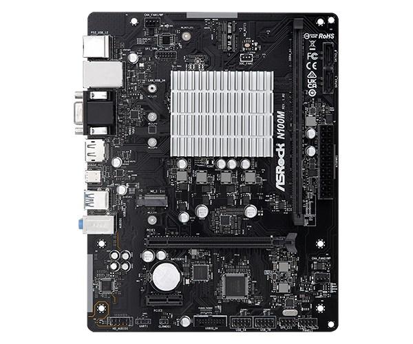 ASRock MB Alder Lake-N N100M,  Intel N100,  1xDDR4,  1xDP,  1xHDMI,  1xVGA,  mATX