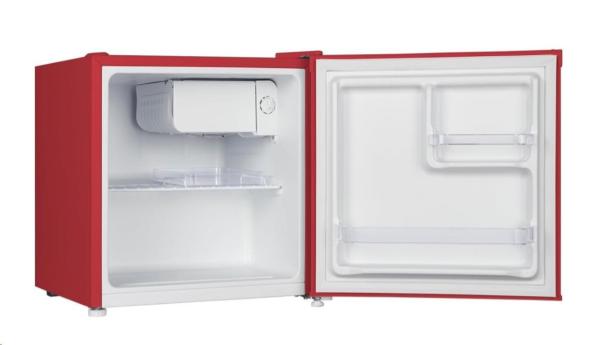 CHiQ CSD46D4RE minibar,  46 litrů,  2 přihrádky,  0 °C až +10 °C,  39 dB,  červený3