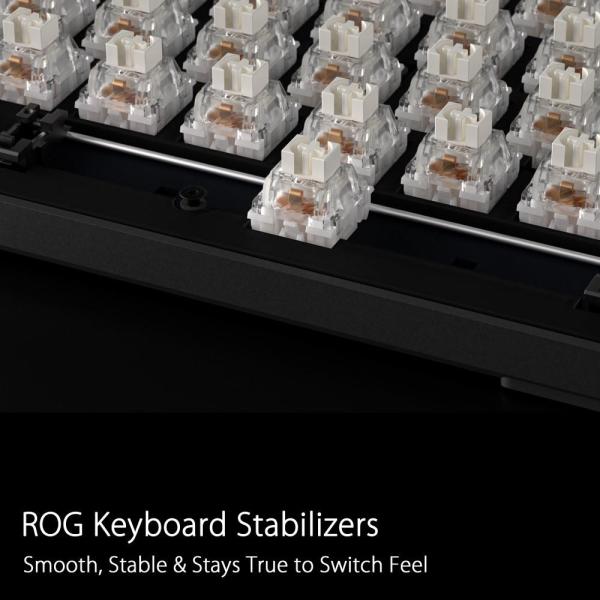 ASUS klávesnice ROG STRIX SCOPE II,  mechanická,  drátová,  ROG NX Snow /  PBT,  US7