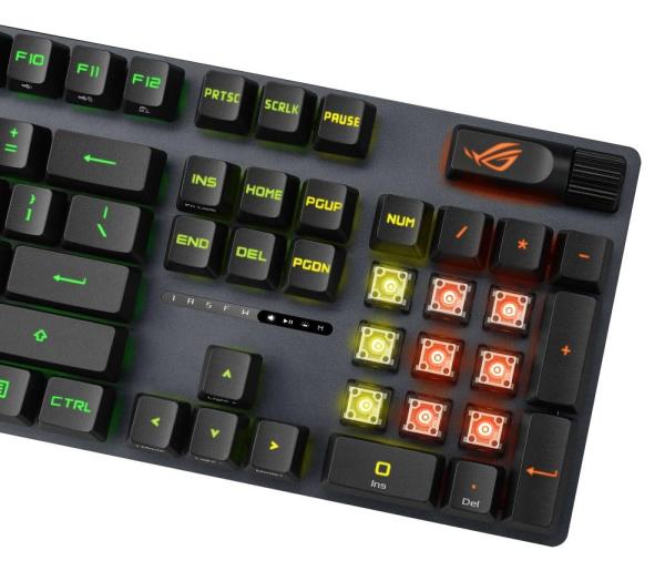 ASUS klávesnice ROG STRIX SCOPE II,  mechanická,  drátová,  ROG RX RED /  PBT,  US8