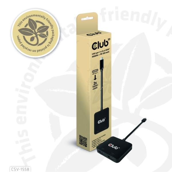 Club3D Video hub MST USB-C na 2xHDMI + USB-C PD 3.0,  4K60Hz7