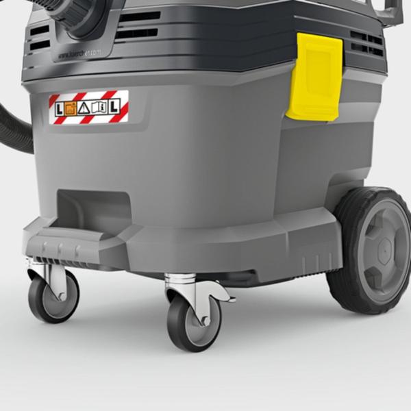Karcher NT 30/ 1 Tact víceúčelový průmyslový vysavač,  1380 W,  30 l,  69 dB,  74 l/ s,  PES filtr,  kovová kola1