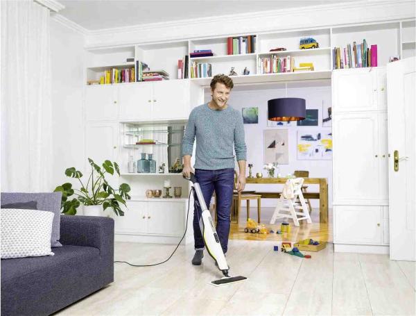 Karcher SC 3 Upright parní mop, 1600 W, eliminuje až 99,999 % virů a 99,99 % běžných domácích bakterií, bílá2