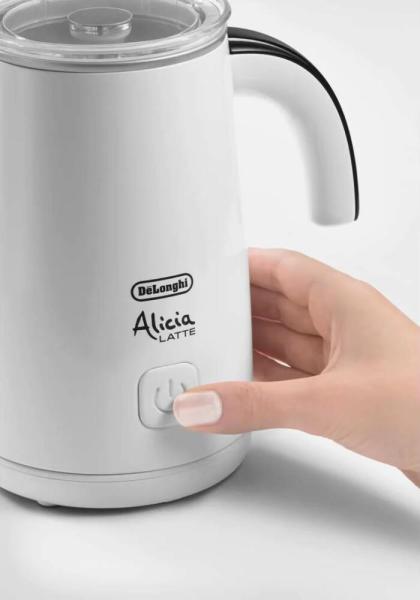 BAZAR - DeLonghi Alicia Latte EMF2.W automatický napěňovač mléka,  objem 250/ 140 ml,  možnost ohřevu - Poškozený obal (Kom2