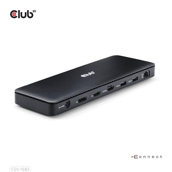 Club3D Dokovací stanice USB-C 12v1,  1xDP,  1xHDMI,  2xUSB-C,  4xUSB,  1xRJ45,  černá4