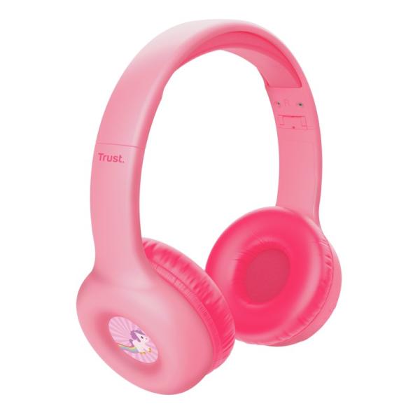 TRUST bezdrátová sluchátka Nouna, Bluetooth, Růžová1