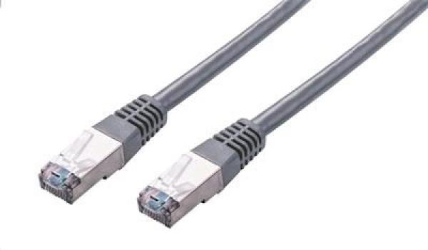 C-TECH kabel patchcord Cat5e,  FTP,  šedý,  1m