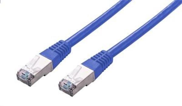 C-TECH kabel patchcord Cat5e, FTP, modrý, 0,5m