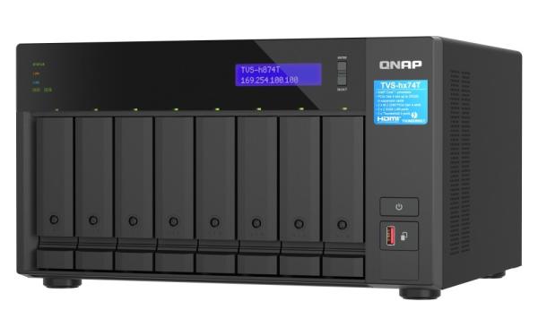 QNAP TVS-h874T-i9-64G(16C/ IntelCorei9/ 64GBRAM/ 8x3, 5"SATA/ 2x2, 5GbE/ 2xThunderbolt/ 3xUSB3.2/ 1xHDMI/ 2xM.2/ 2xPCiE)