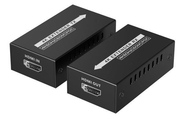 PremiumCord RJ45 na HDMI extender přes Cat6/ 6a/ 7 4Kx2K@60Hz na 60m