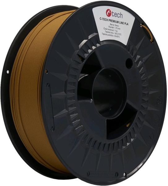 C-TECH Tisková struna (filament) PREMIUM LINE,  PLA,  dřevo,  1, 75mm,  1kg