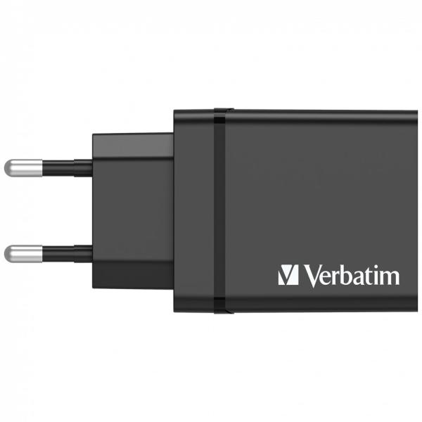 VERBATIM Univerzální adaptér nabíječka CHR-30EU2,  30W,  1x USB-C,  3x USB černá3