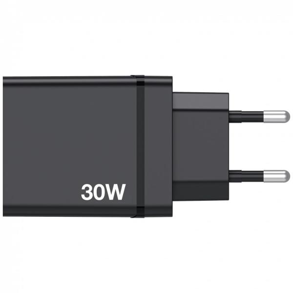 VERBATIM Univerzální adaptér nabíječka CHR-30EU2,  30W,  1x USB-C,  3x USB černá5