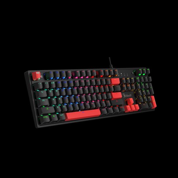 A4tech Bloody Klávesnice  S510R,  herní klávesnice,  mechanická,  drátová,  Red Switch,  CZ/ SK,  Černá1