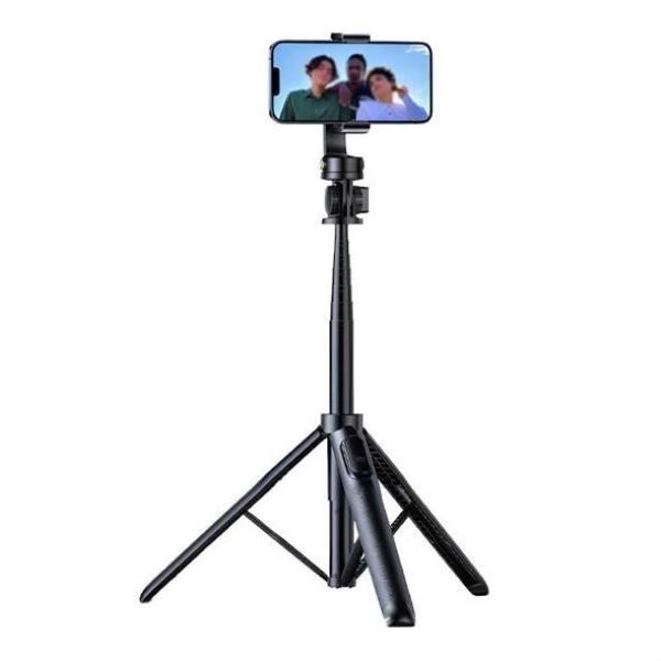 APEXEL selfie tyč s tripodem,  max. délka 1, 5 m s bluetooth,  černá