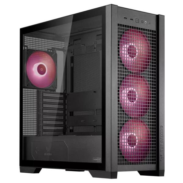 ASUS case TUF GAMING CASE (GT302) TG,  Mid Tower,  4x 140mm ARGB Fan,  černá2