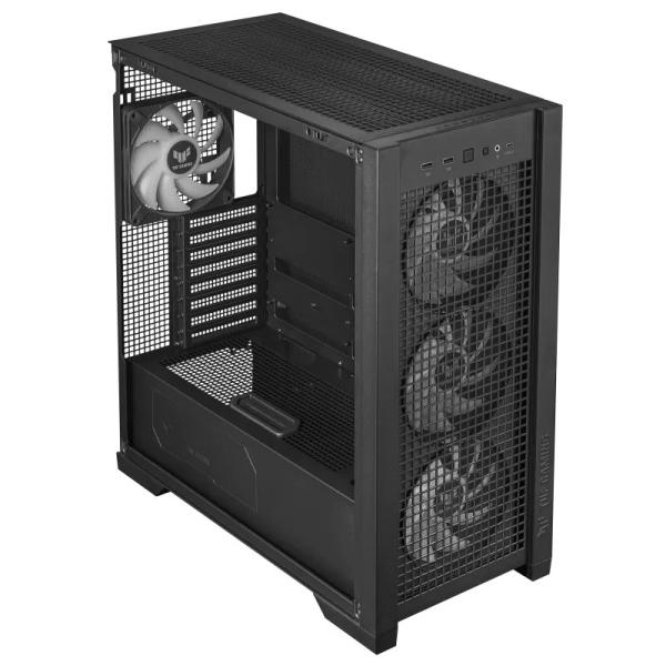 ASUS case TUF GAMING CASE (GT302) TG,  Mid Tower,  4x 140mm ARGB Fan,  černá4
