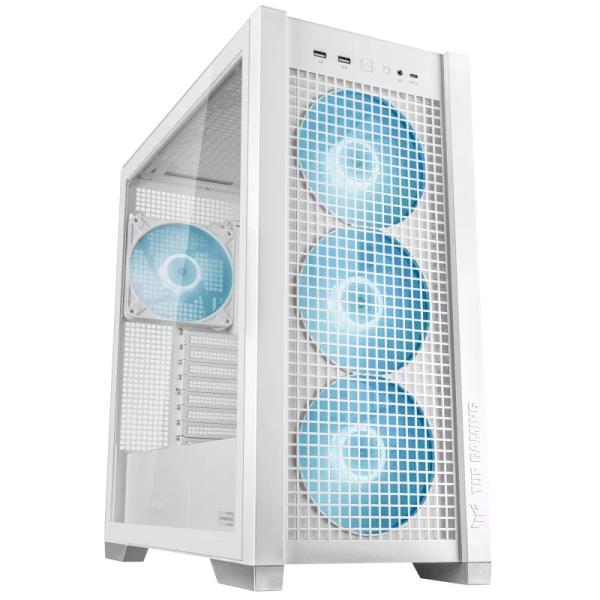 ASUS case TUF GAMING CASE (GT302) TG,  Mid Tower,  4x 140mm ARGB Fan,  bílá