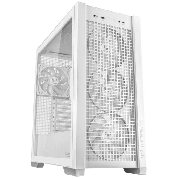 ASUS case TUF GAMING CASE (GT302) TG,  Mid Tower,  4x 140mm ARGB Fan,  bílá1