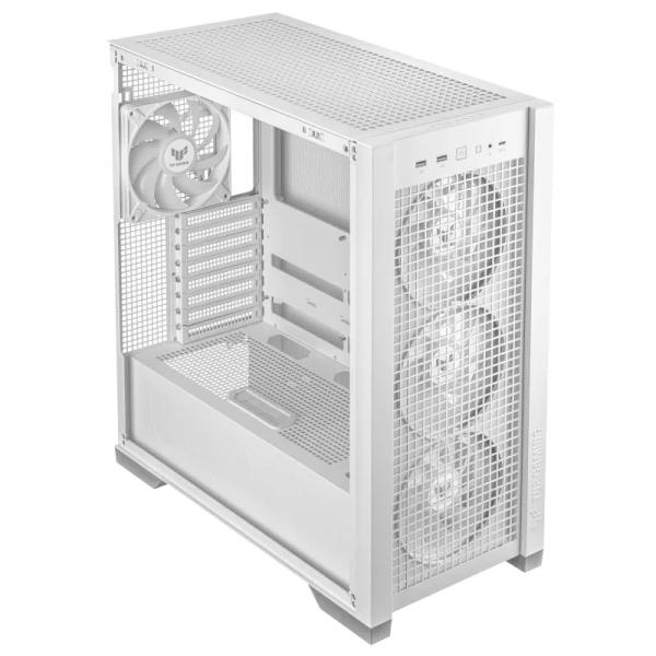 ASUS case TUF GAMING CASE (GT302) TG,  Mid Tower,  4x 140mm ARGB Fan,  bílá4