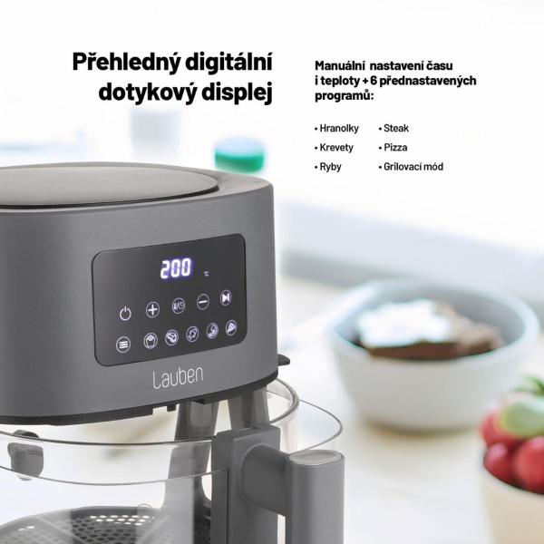 Lauben Glass&Grill Air Fryer 3in1 5500BG - horkovzdušná fritéza4