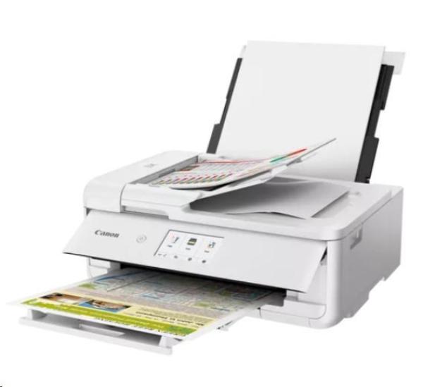 Canon PIXMA TS9551C biela - farebná,  MF (tlač,  kopírovanie,  skenovanie,  cloud),  obojstranný tlač,  USB, LAN, Wi-Fi, Bluetoo1