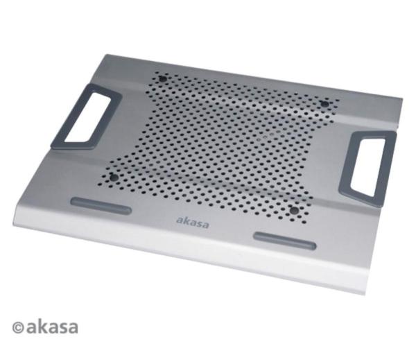 AKASA Chladící podložka Helix,  pro notebooky do 17",  Stříbrná