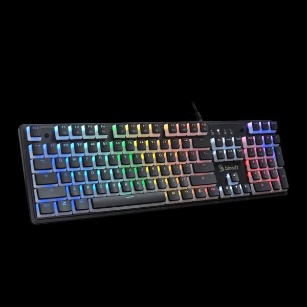 A4tech Bloody Klávesnice  S510R,  herní klávesnice,  mechanická,  drátová,  Red Switch,  CZ/ SK,  Černá1