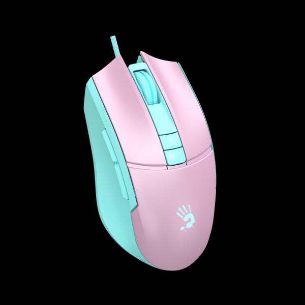 A4tech Bloody Myš L65 Max,  podsvícená herní myš,  12000 DPI,  USB,  Růžová1