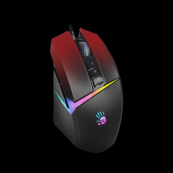 A4tech Bloody Myš W60 Max Activated,  podsvícená herní myš,  12000 DPI,  USB,  Černo-Červená1