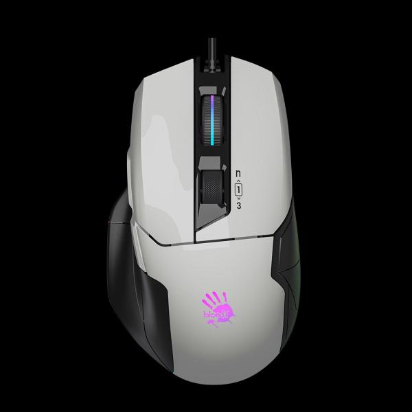 A4tech Bloody Myš W70 Max Activated,  podsvícená herní myš,  12000 DPI,  USB,  Bílá