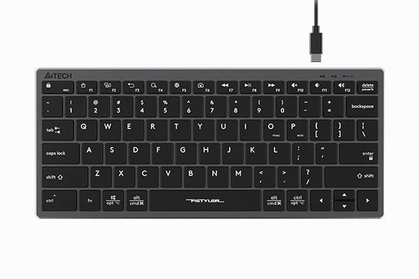 A4tech Klávesnice FX51,  kancelářská klávesnice,  membránová,  drátová,  CZ/ SK,  Šedá