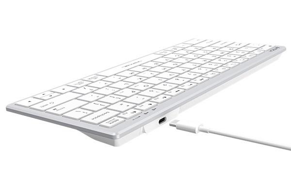 A4tech Klávesnice FX51, kancelářská klávesnice, membránová, bezdrátová, CZ/SK, Bílá3