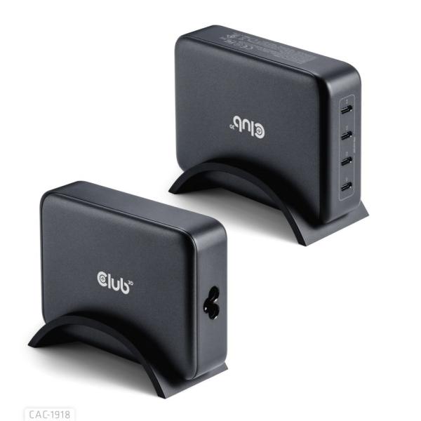 Club3D cestovní nabíječka 240W GaN technologie,  4xUSB-C,  PPS + PD 3.1 Support4