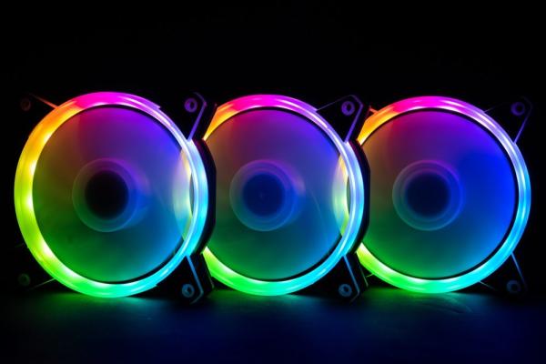 1stCOOL Fan KIT AURA EVO 1 ARGB, 3x Dual Ring fan + ARGB Nano controller2
