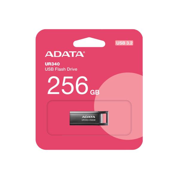 ADATA Flash Disk 256GB UR340,  USB 3.2,  černá3