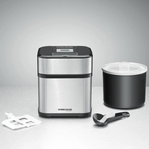 Rommelsbacher IM 12 zmrzlinovač,  12 W,  LCD displej,  1, 5 l mrazicí mísa pro 500 ml obsah,  povrch z nerezové oceli2