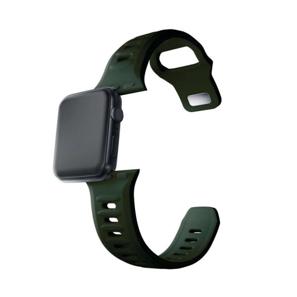 3mk Silicone Watch Strap pro Apple 38/40/41 mm Dark Green2