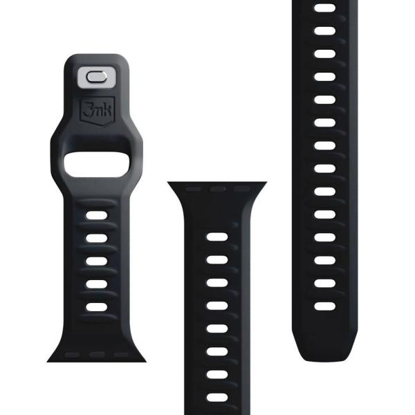 3mk řemínek Watch Strap pro Apple 42/ 44/ 45/ 49 mm Black7