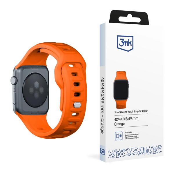 3mk řemínek Watch Strap pro Apple 42/ 44/ 45/ 49 mm Orange