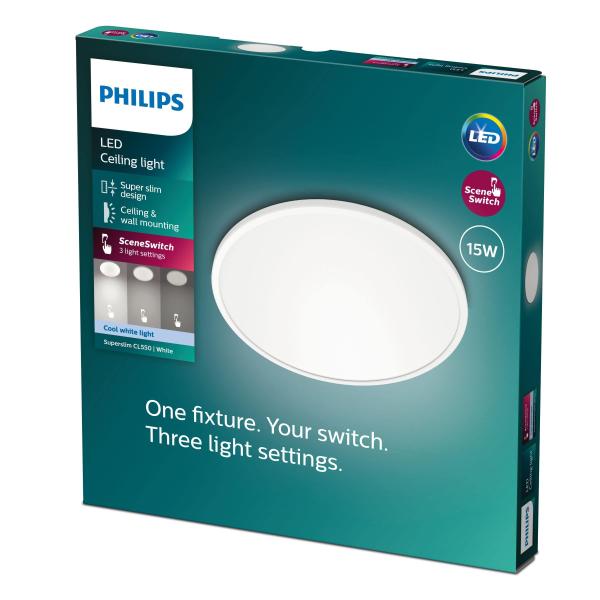 PHILIPS stropní světlo Superslim CL550 SS RD 15W 40K W WV 06 - bílá1