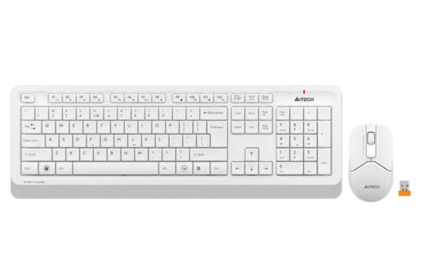 A4tech Set klávesnice+myš FG1012,  Bezdrátový,  US,  bílá